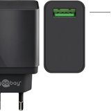 Incarcator de retea Goobay USB QC3.0, 18W, negru